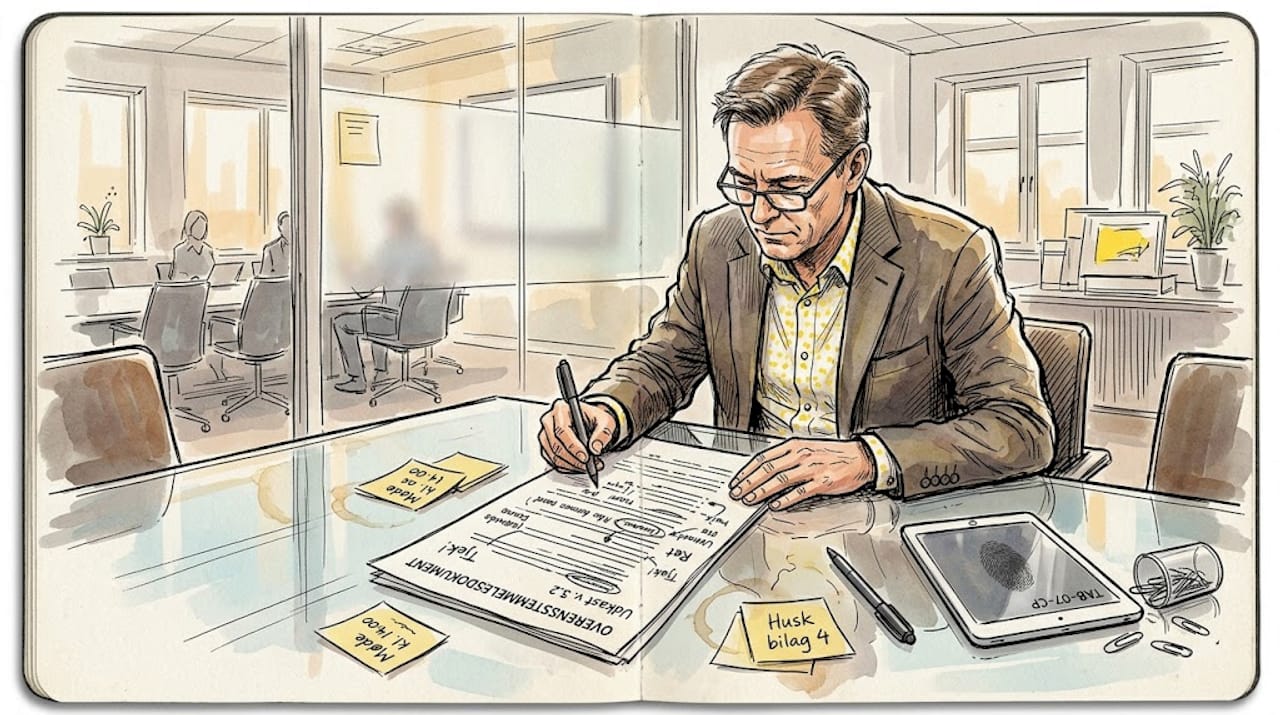 Fagperson gennemgår oversættelser af compliance-dokumenter