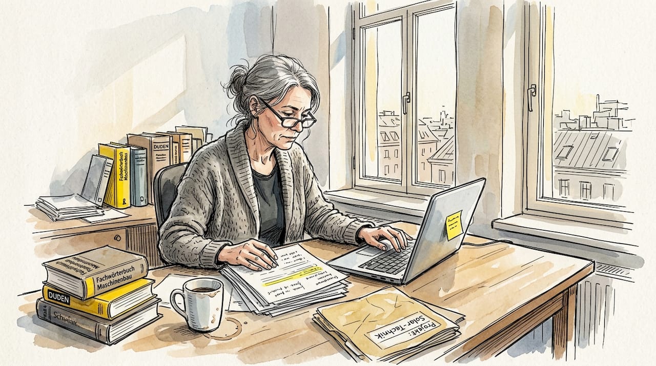 Fachkundige Überprüfung einer technischen Übersetzung