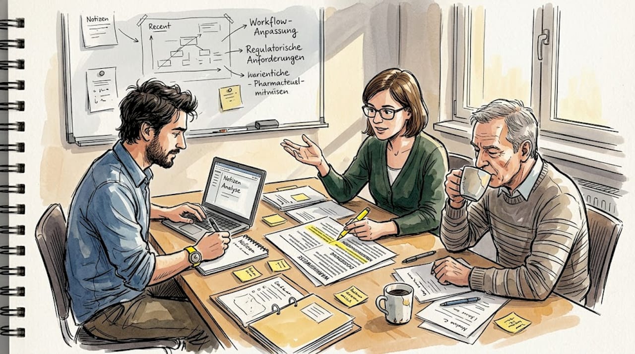 Ein Expertenteam prüft aktuell die übersetzten Warnhinweise für pharmazeutische Produkte auf Richtigkeit und Verständlichkeit.
