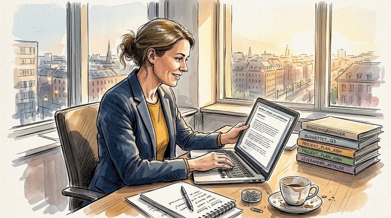 Som projektleder har jeg fokus på datasikkerhed i vores daglige kontorarbejde.