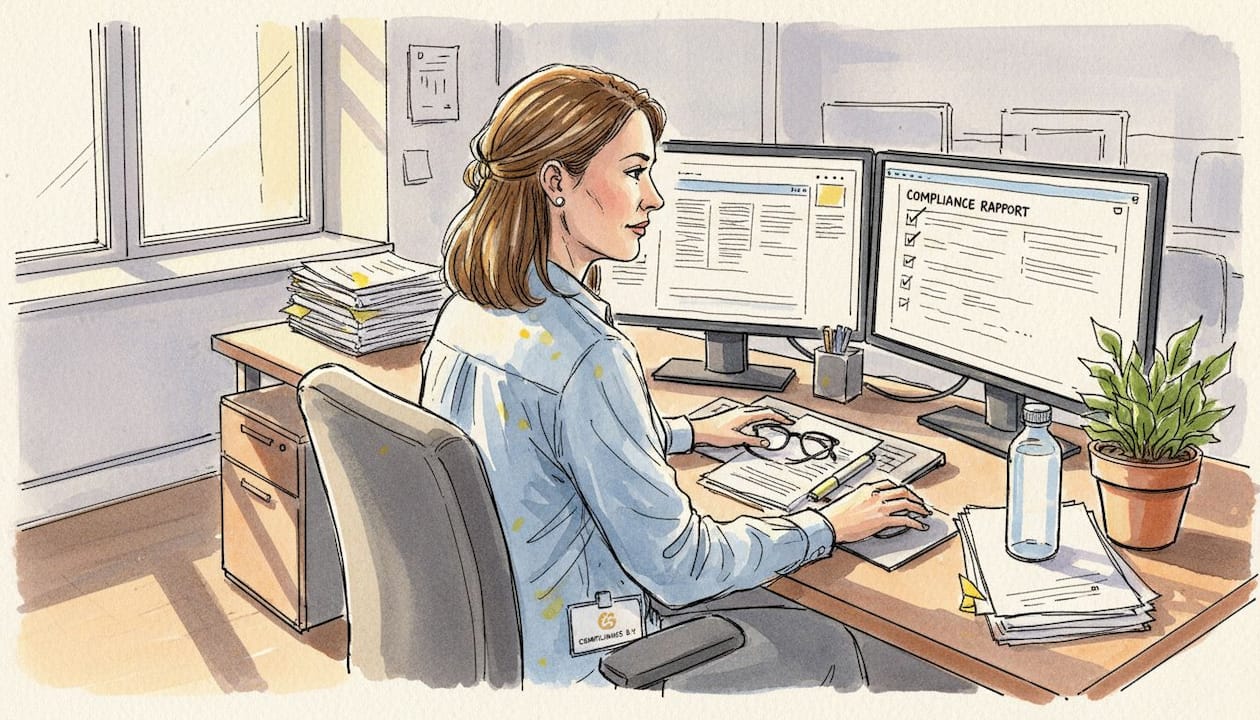 Een compliance specialist beoordeelt het document online.