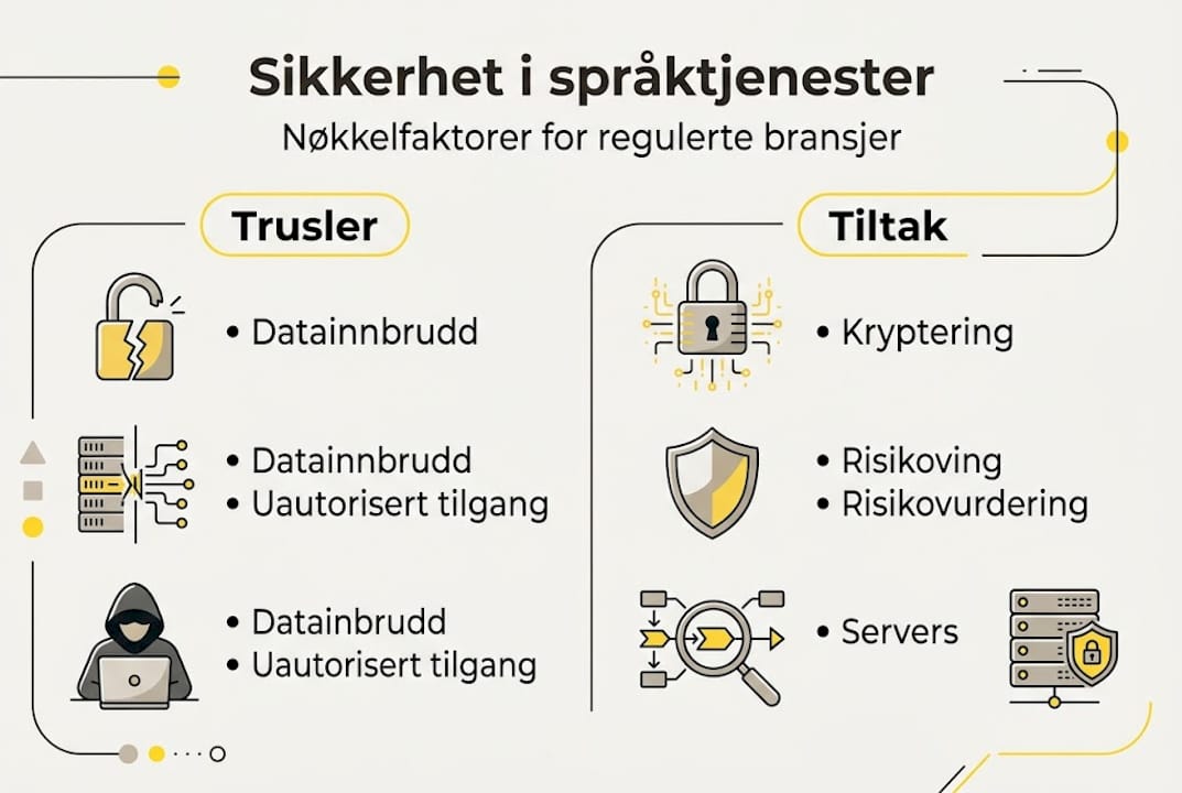 Grafisk oversikt: Trygg bruk av språktjenester