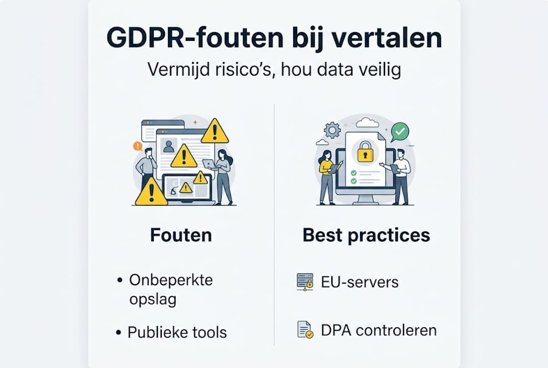 Infographic: veelgemaakte fouten en handige tips bij het vertalen van GDPR-teksten