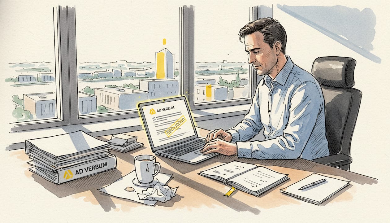 Man keurt document goed binnen het complianceproces