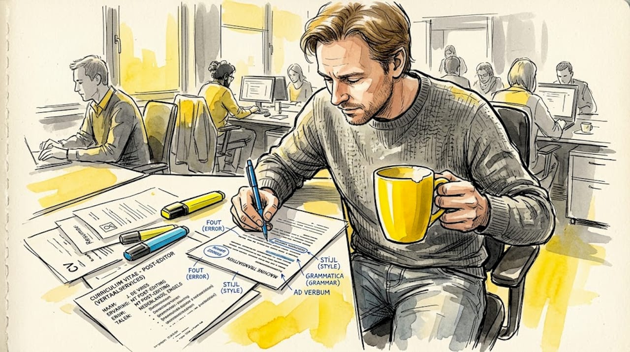 Taalkundige bekijkt en evalueert machinevertaling in een gezamenlijke online omgeving