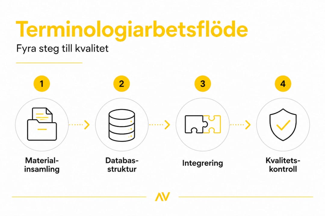 Så här får du ett effektivt arbetsflöde för terminologi – fyra steg som säkerställer kvaliteten