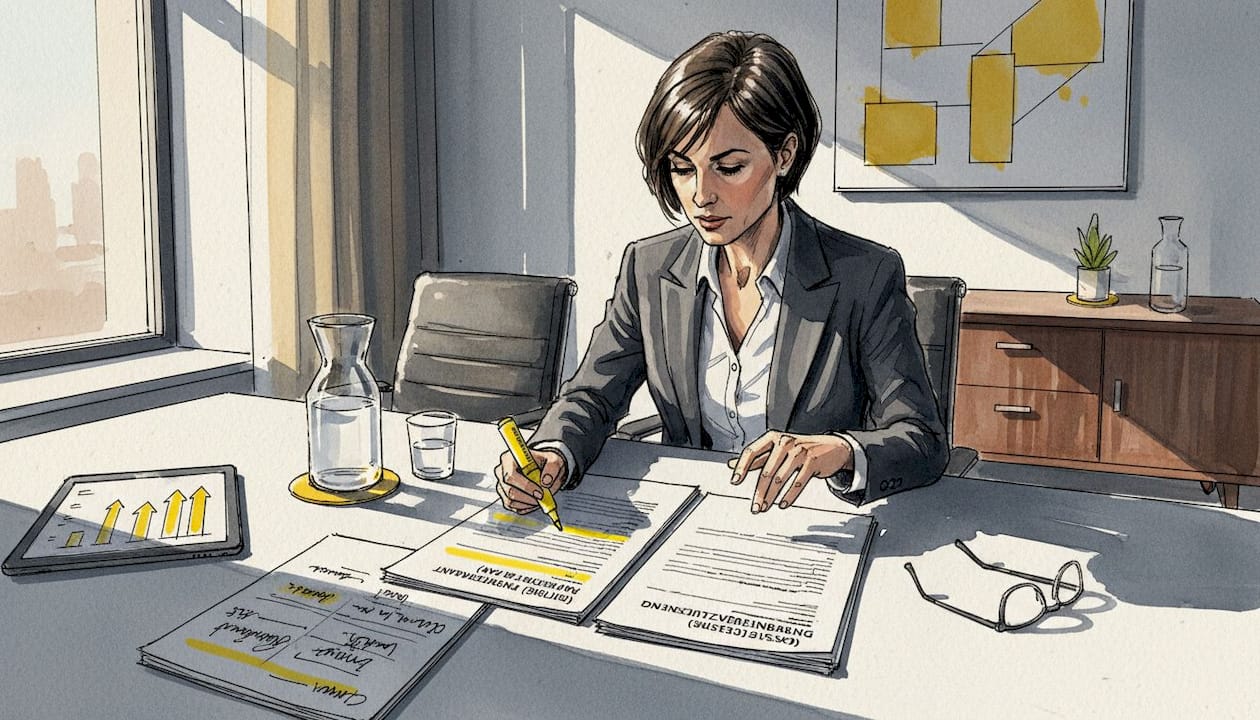 Specialist comparing English and German DPA documents