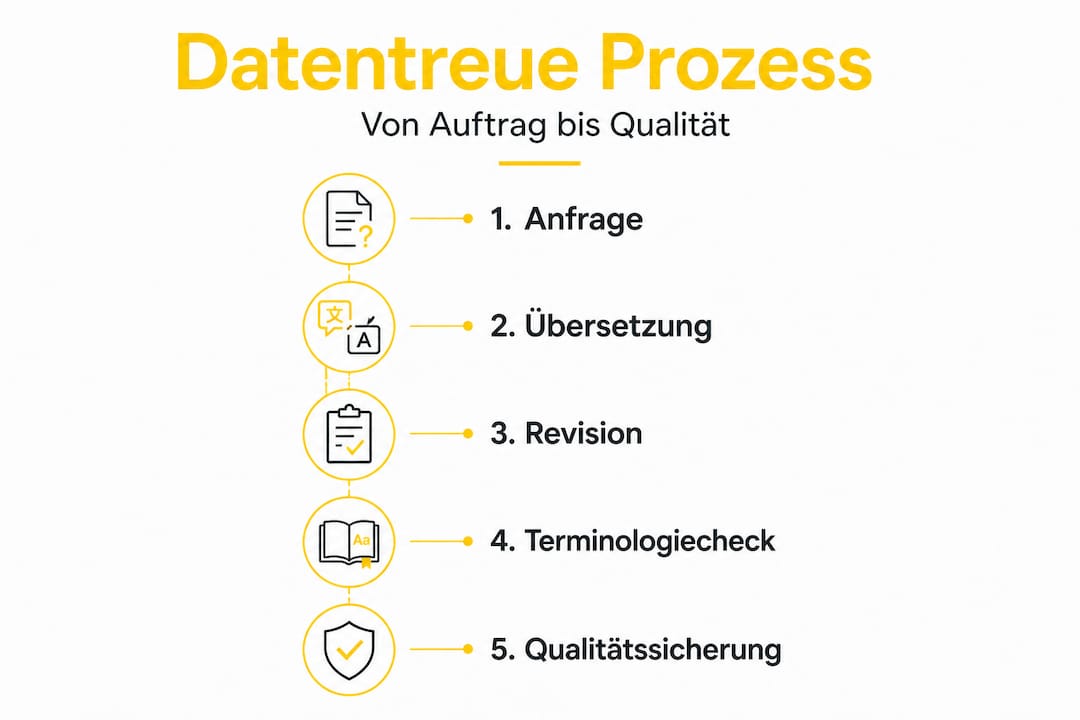 Grafik mit den einzelnen Schritten zur Sicherstellung der Datenintegrität