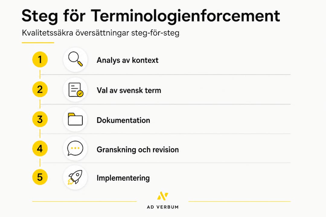 Infografik: Så säkerställer du konsekvent och kvalitetssäkrad terminologi – steg för steg