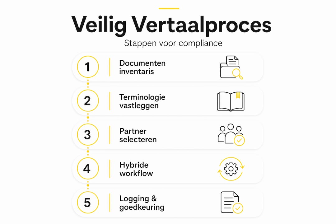 Infographic: Stapsgewijs naar een veilig vertaalproces