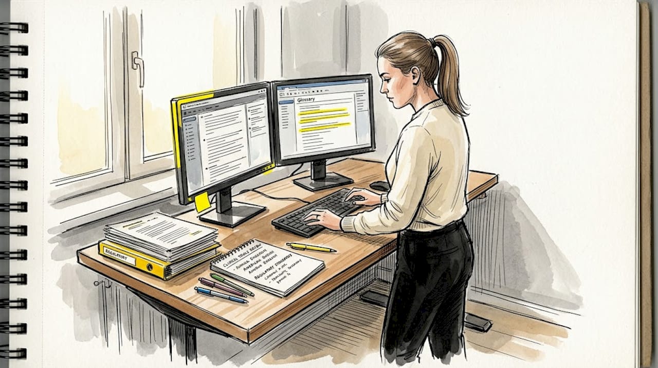 Translator cross-checking clinical terminology