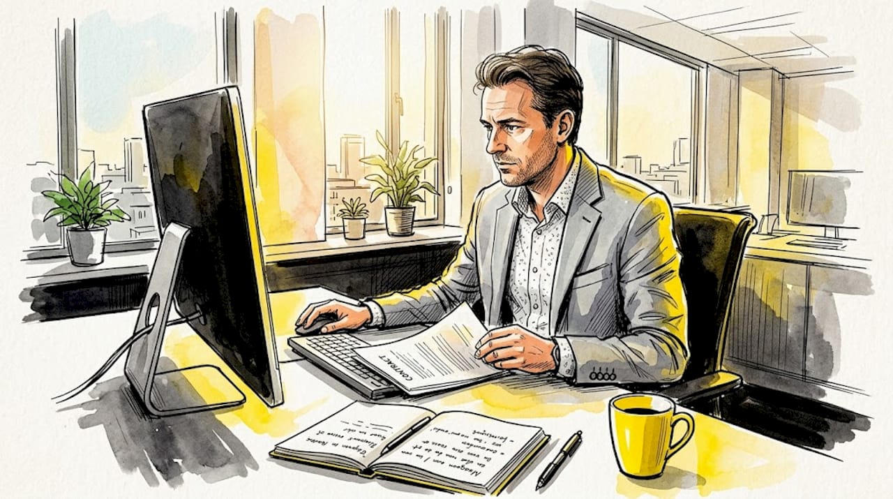 De compliance officer beoordeelt het door AI vertaalde document.