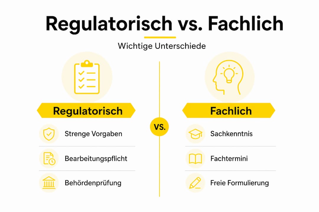 Infografik: Regulatorische Übersetzungen und Fachübersetzungen im direkten Vergleich