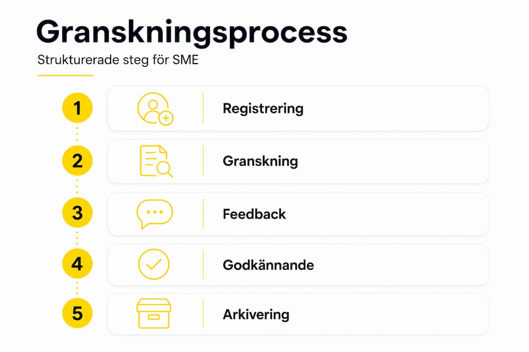 Så här går granskningsprocessen till – en översikt i infografik