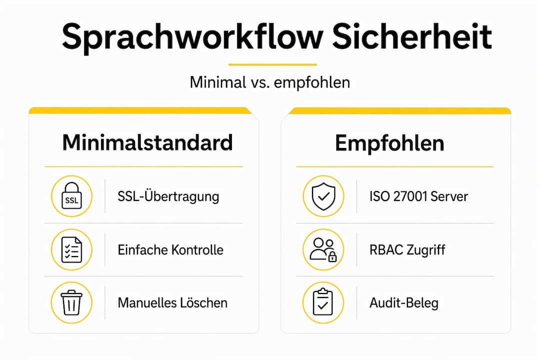 Infografik: Sicherheitsstufen im Workflow im direkten Vergleich