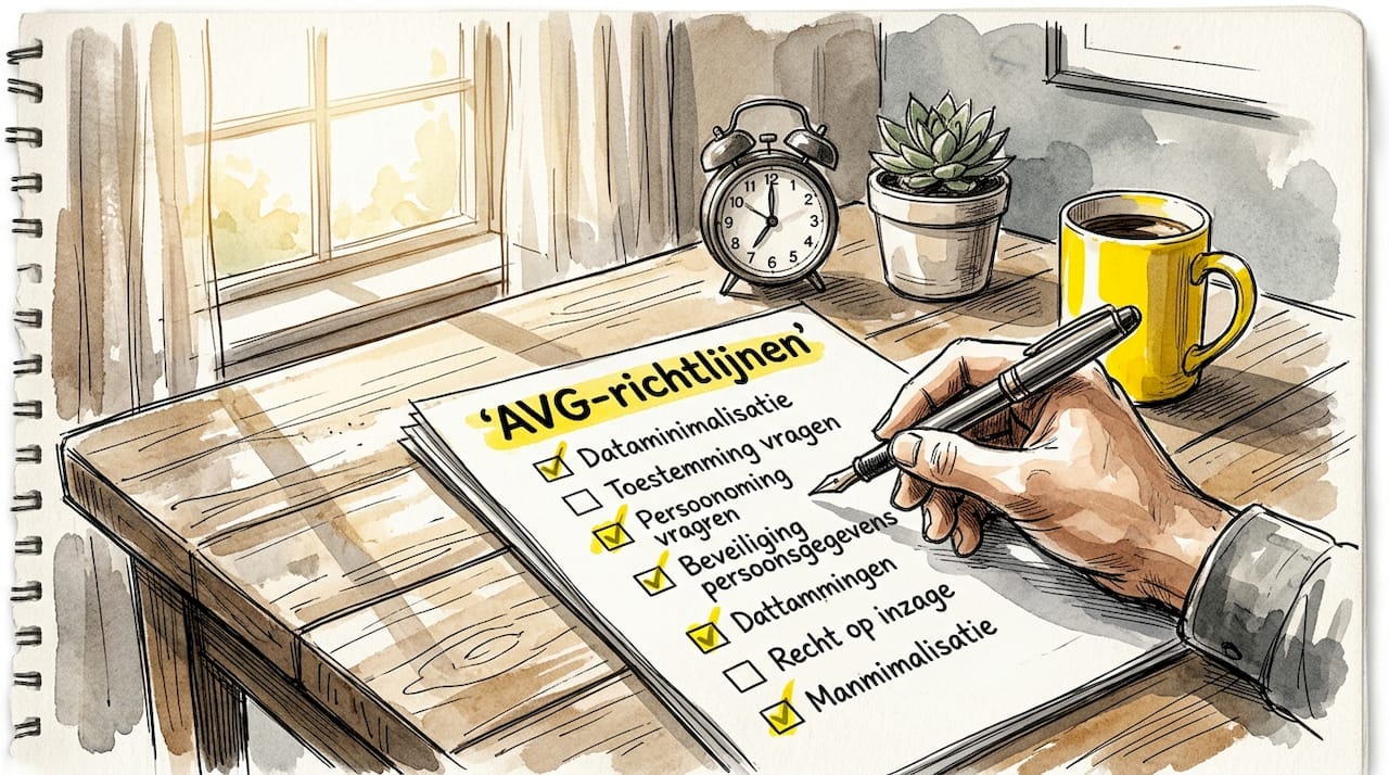 Handmatige controlelijst voor privacyregels afvinken
