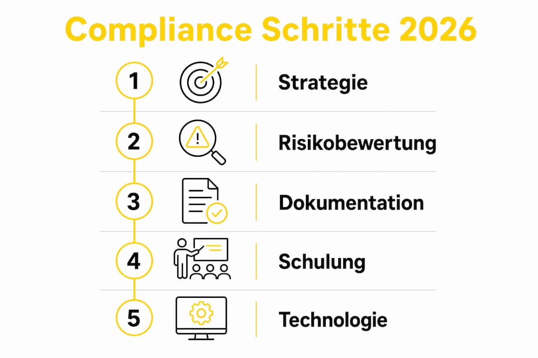 Übersicht: Fünf entscheidende Schritte für Compliance bei Übersetzungen