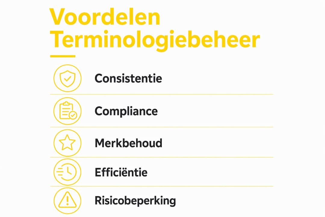 Infographic: De voordelen van goed terminologiebeheer op een rij