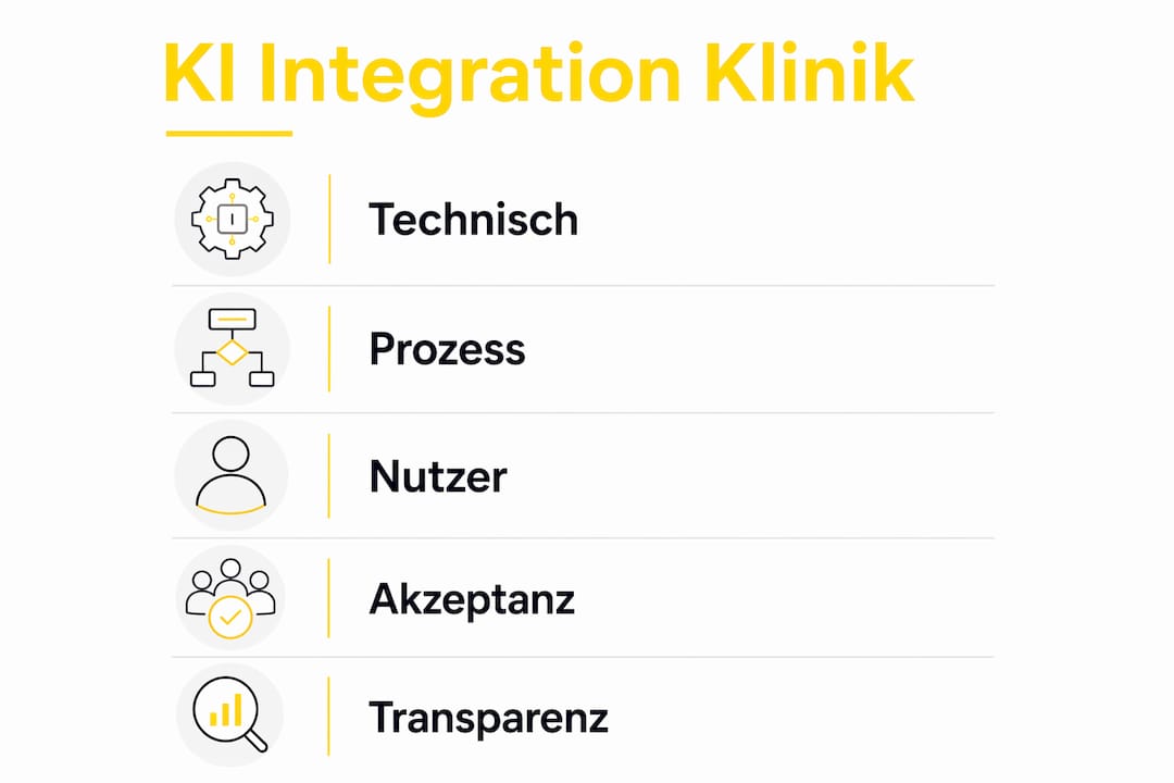 Grafische Übersicht: So wird Künstliche Intelligenz in den Klinikalltag integriert