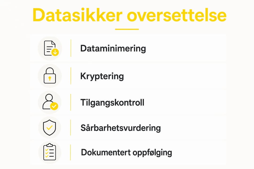 Infografikk: Slik sikrer du trygge oversettelser – steg for steg