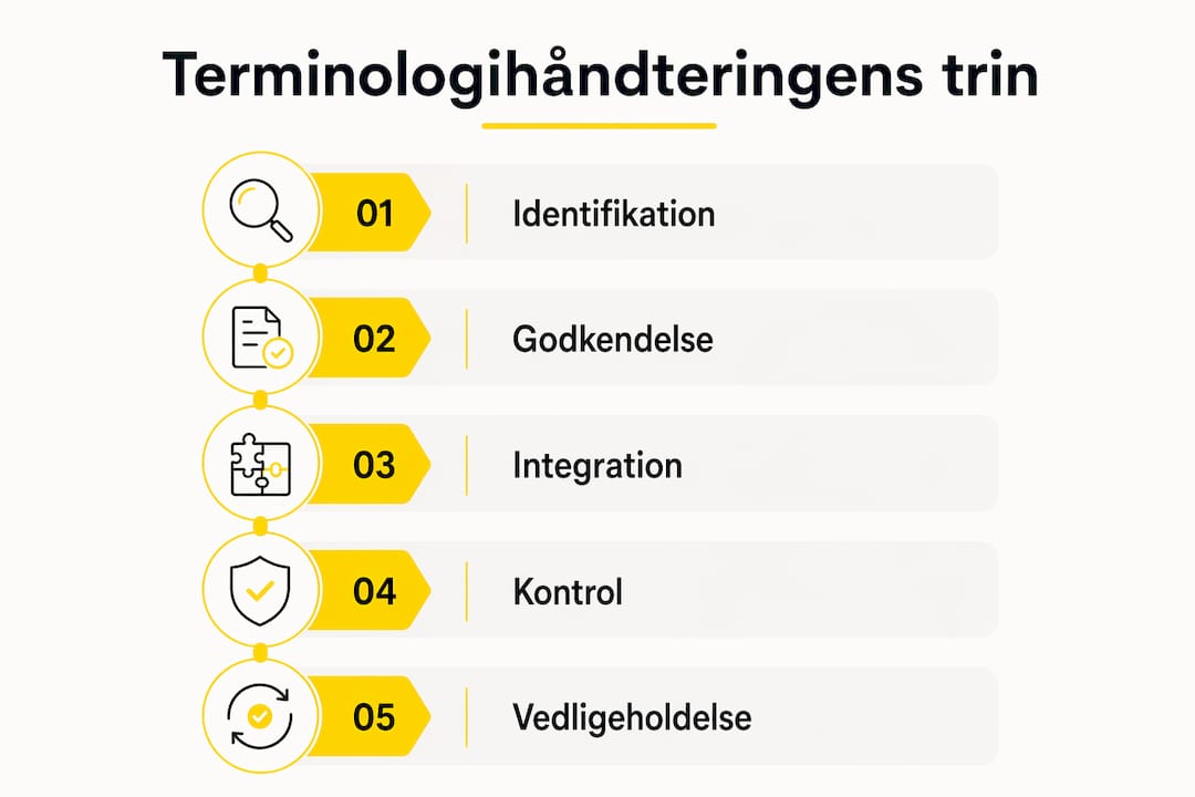 Grafisk oversigt over processen for håndtering af terminologi