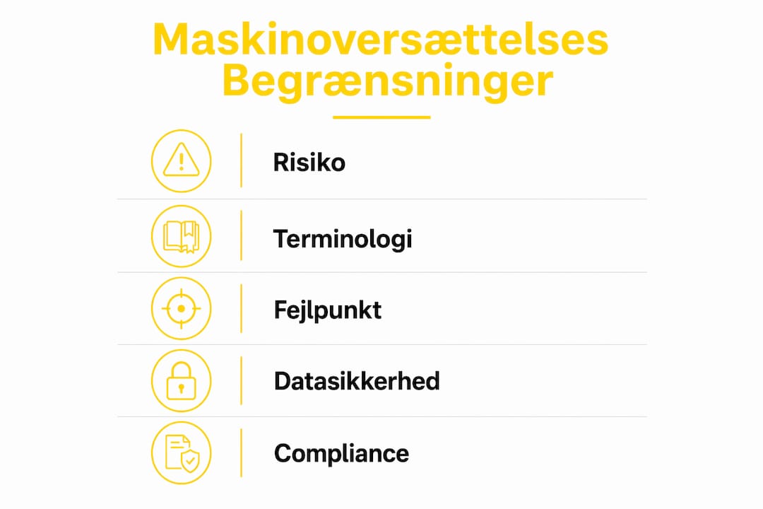 Infografik: Udfordringer og faldgruber ved brug af maskinoversættelse