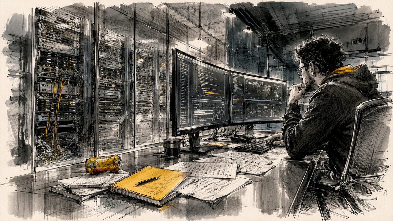 Data processing room with secure servers and consoles