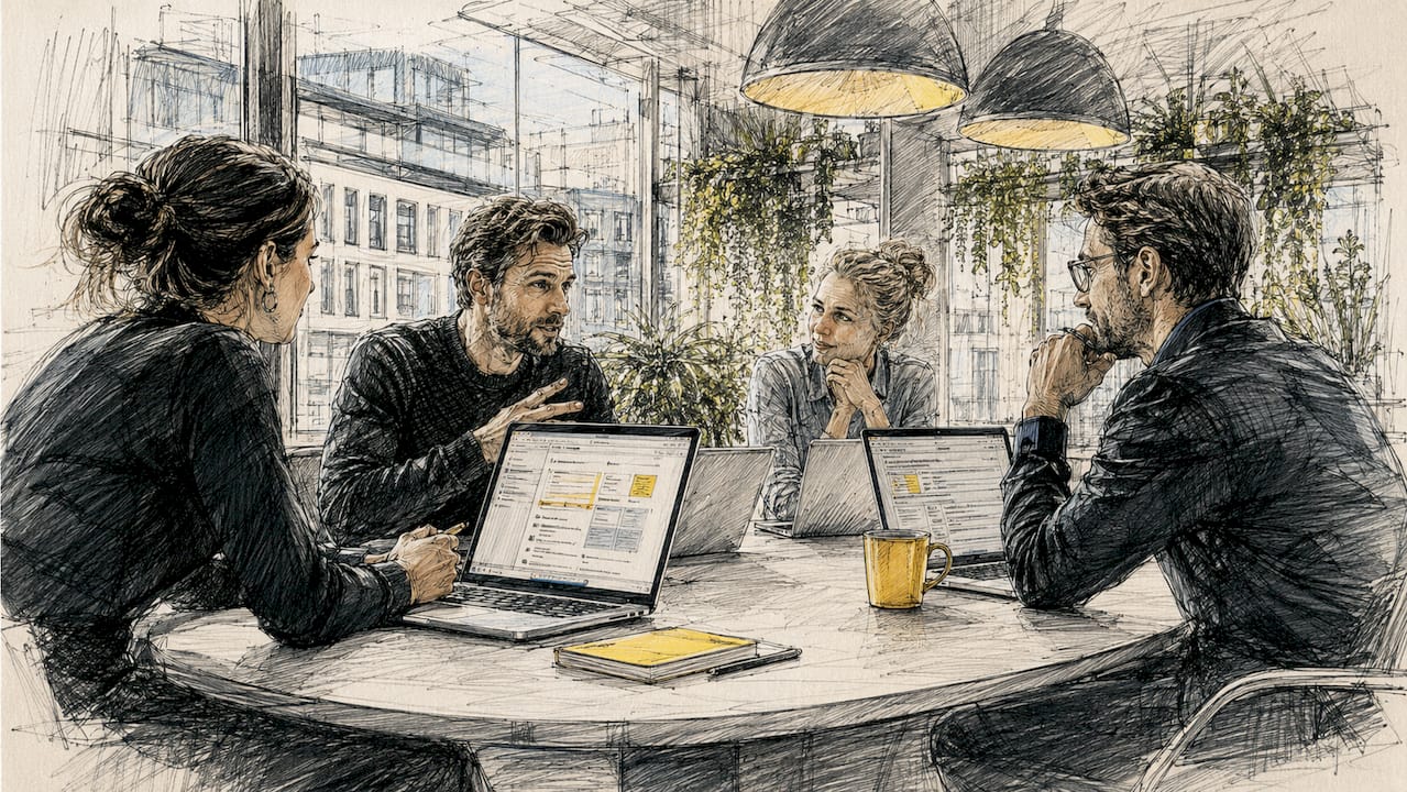 Gruppen diskuterar strategidokument för språkanvändning