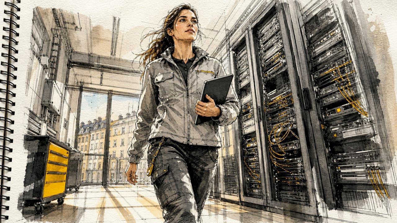Ein Techniker überprüft die Serveranlagen in einem europäischen Rechenzentrum.