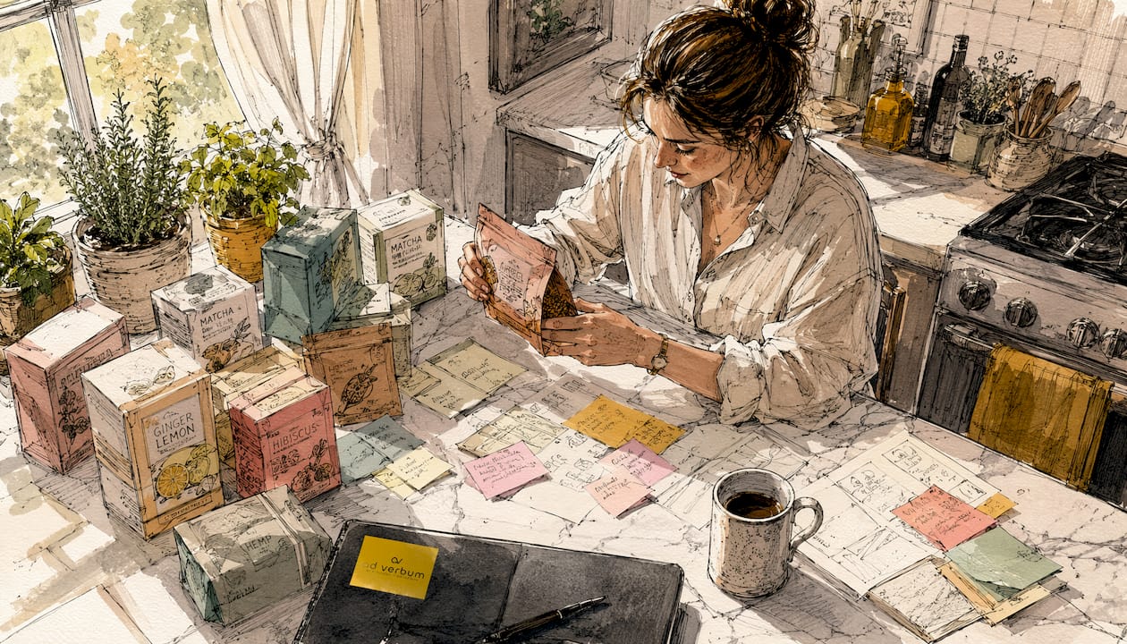 Product manager reviewing localized packaging samples