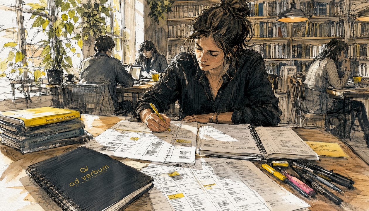 Content manager preparing accurate source materials