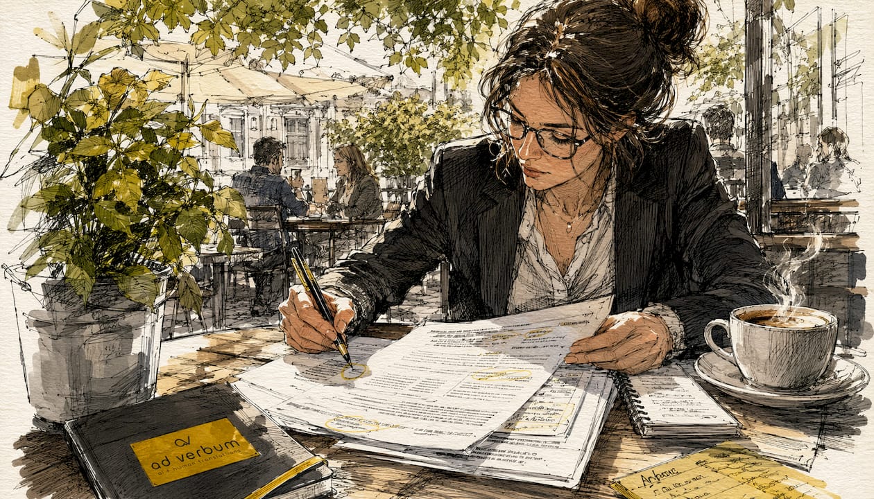 Quality assurance specialist reviewing translation errors