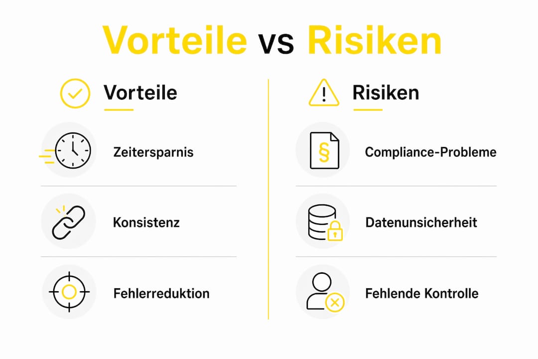 Infografik: Chancen und Herausforderungen der automatisierten Texterstellung