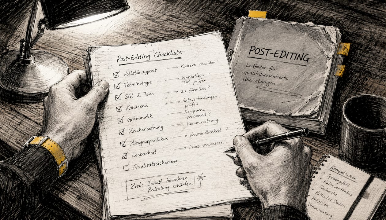 Checkliste in der Hand: Erfolgreich durch die Post-Editing-Schulung
