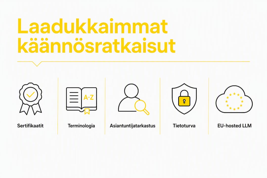 Infografiikka: Käännösratkaisujen olennaiset asiat pähkinänkuoressa