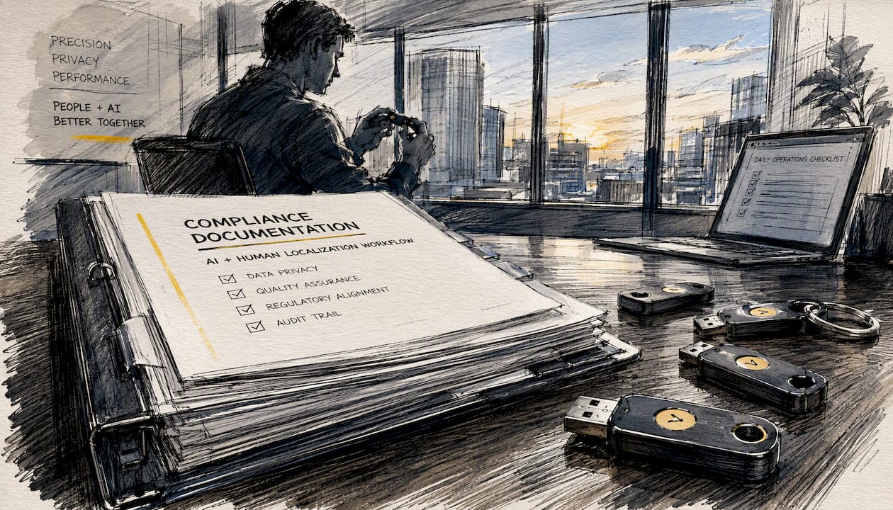 Servers and security tokens in compliance workspace