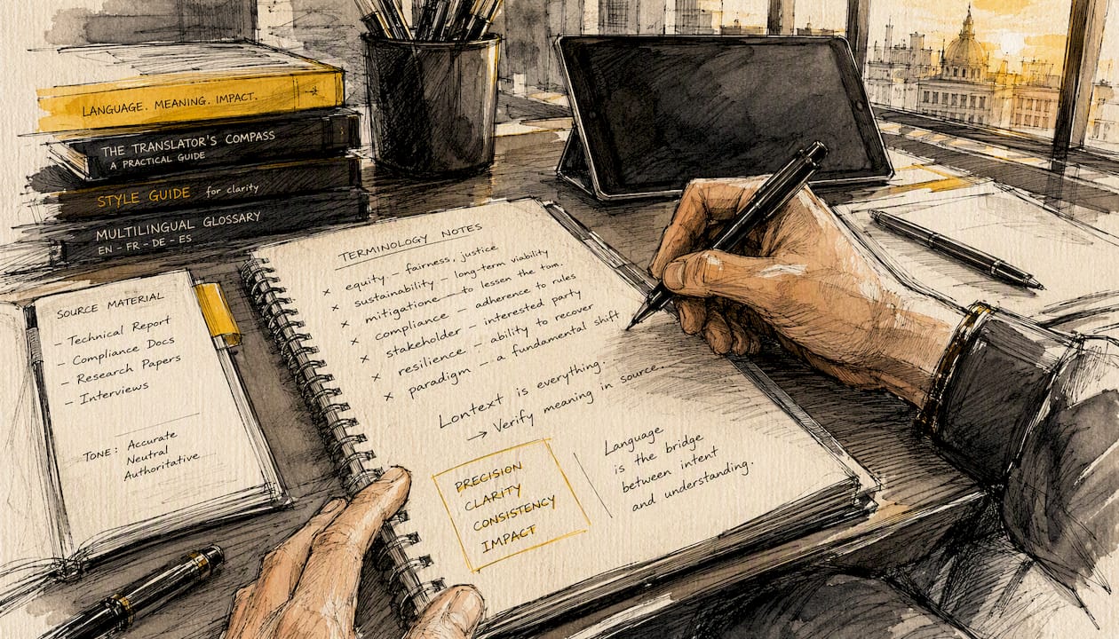 Hands handling translation memory drives