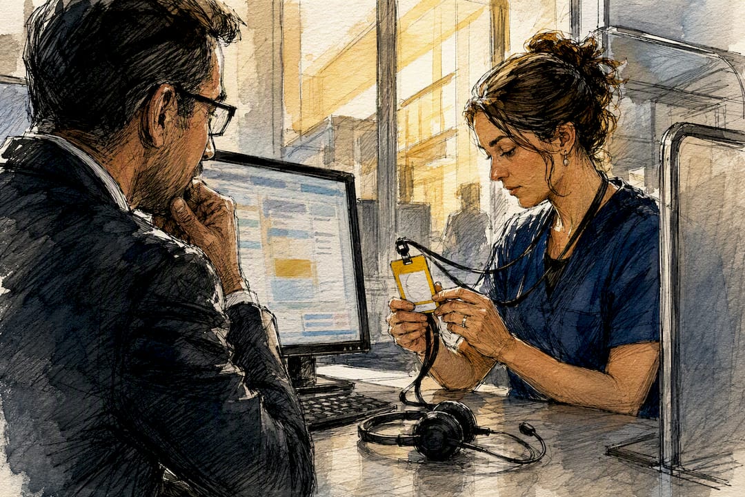 Hospital team reviewing interpreter compliance controls