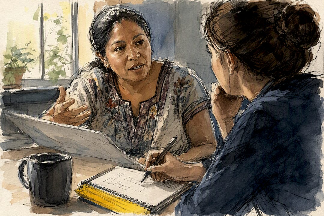 Participant explaining translated consent meaning