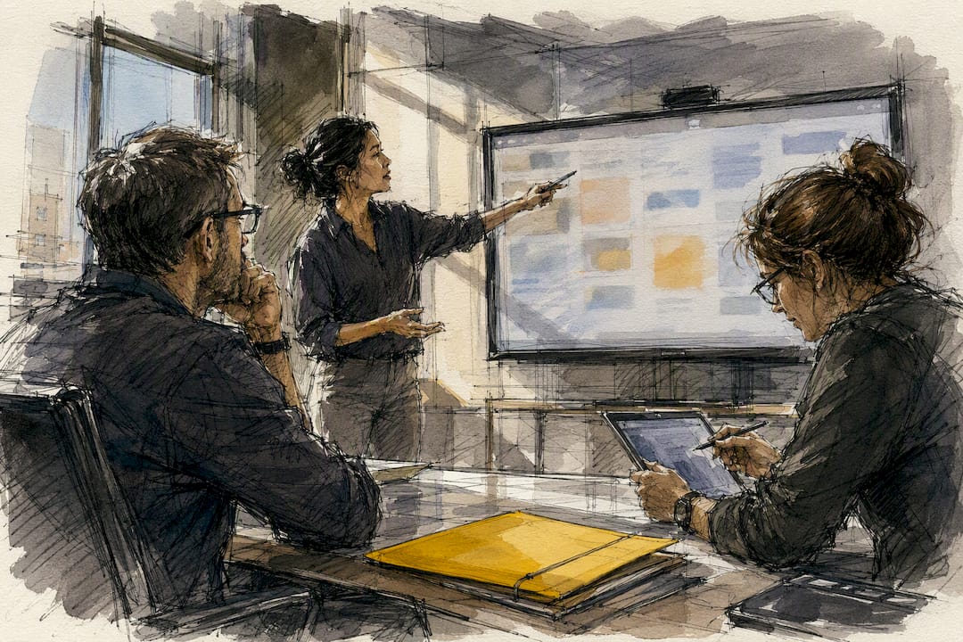 Experts reviewing terminology governance workflow