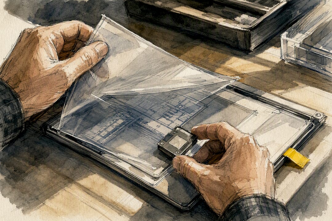 Specialist checking hidden file layers