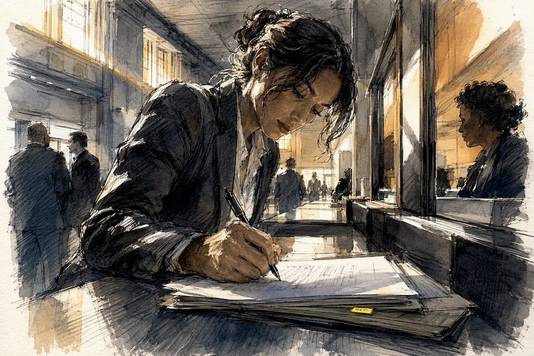 Reviewer signing legal filing attestation