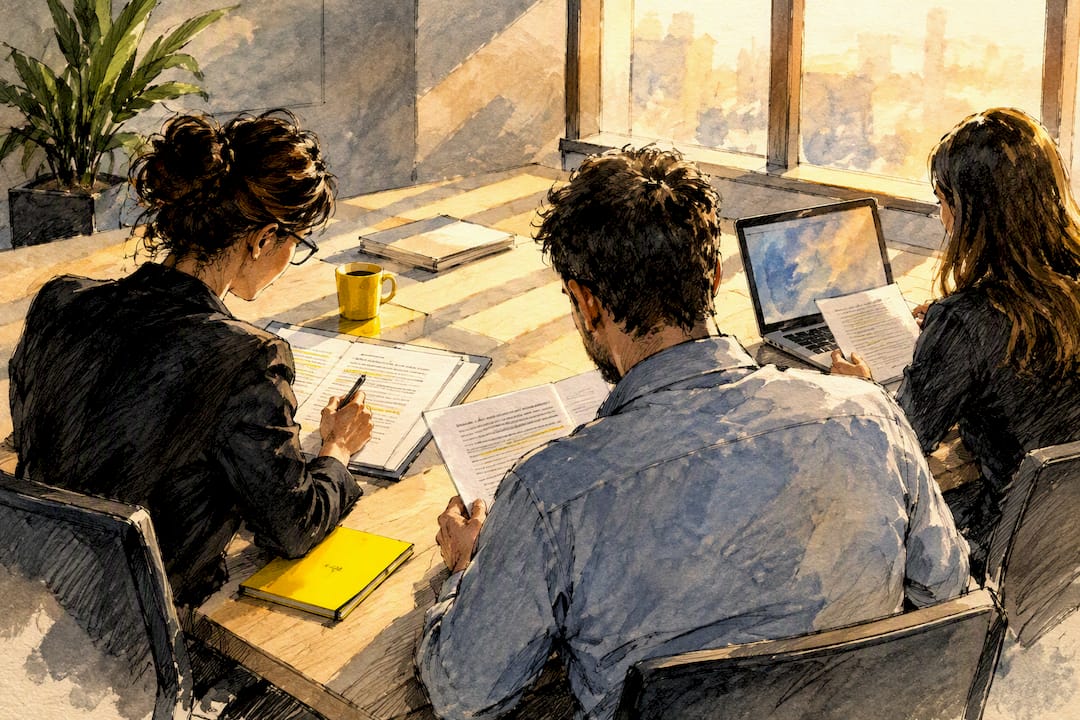 Experts completing translation quality review