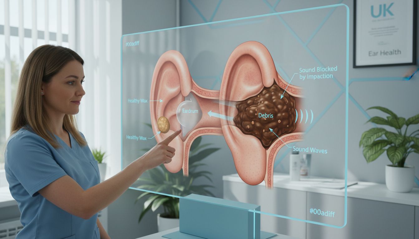 ear wax buildup illustration