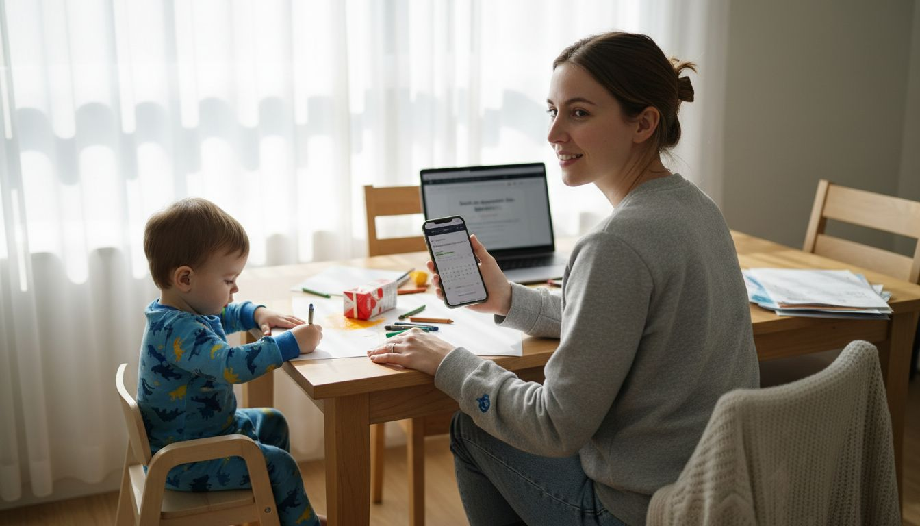 Parent booking ear clinic appointment online