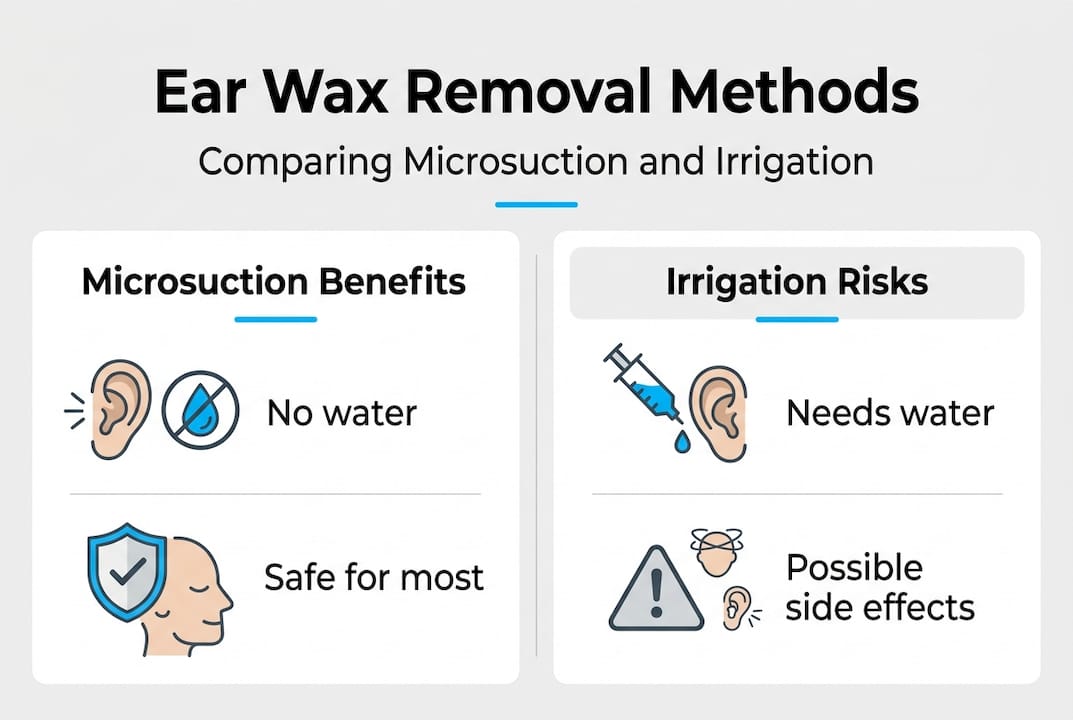 Infographic comparing ear removal methods