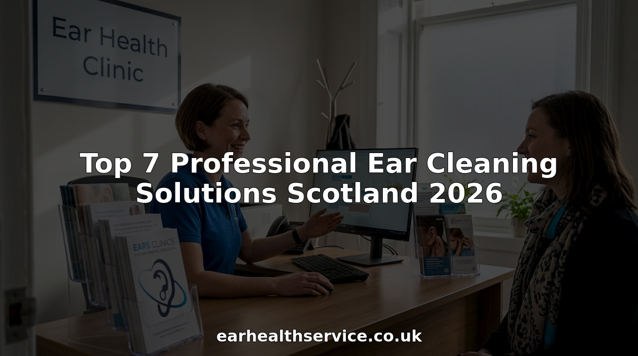Audiologist prepares ear cleaning device in Scottish clinic