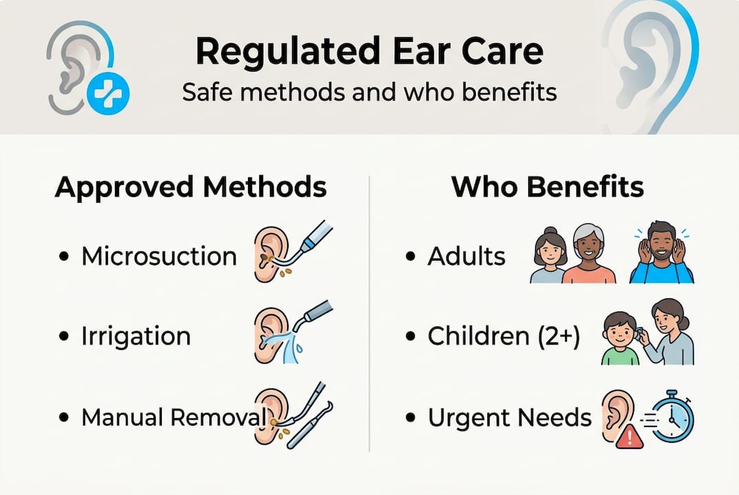 Infographic: regulated ear care key points Scotland