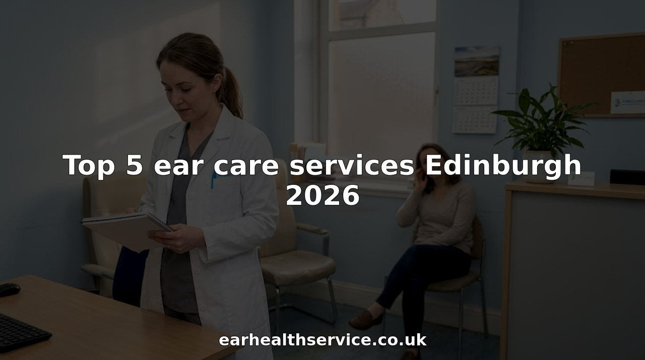 Audiologist prepares otoscope in Edinburgh clinic