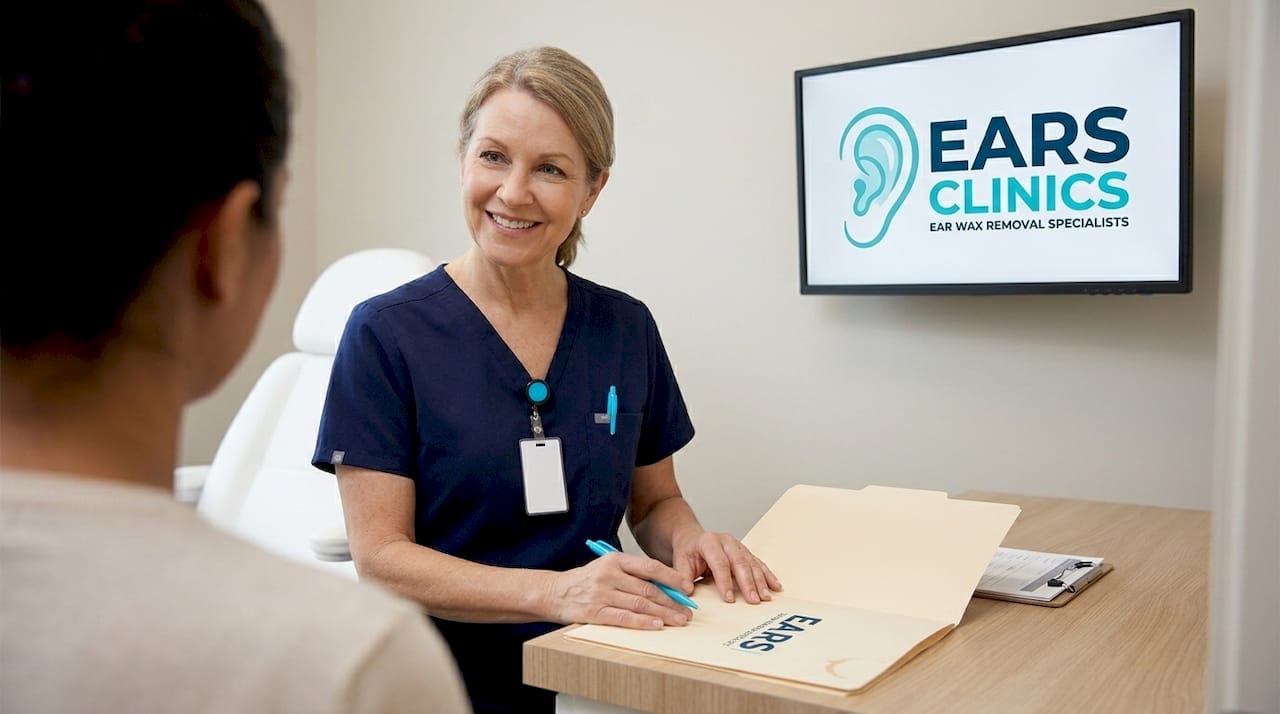 Audiologist prepares microsuction ear equipment